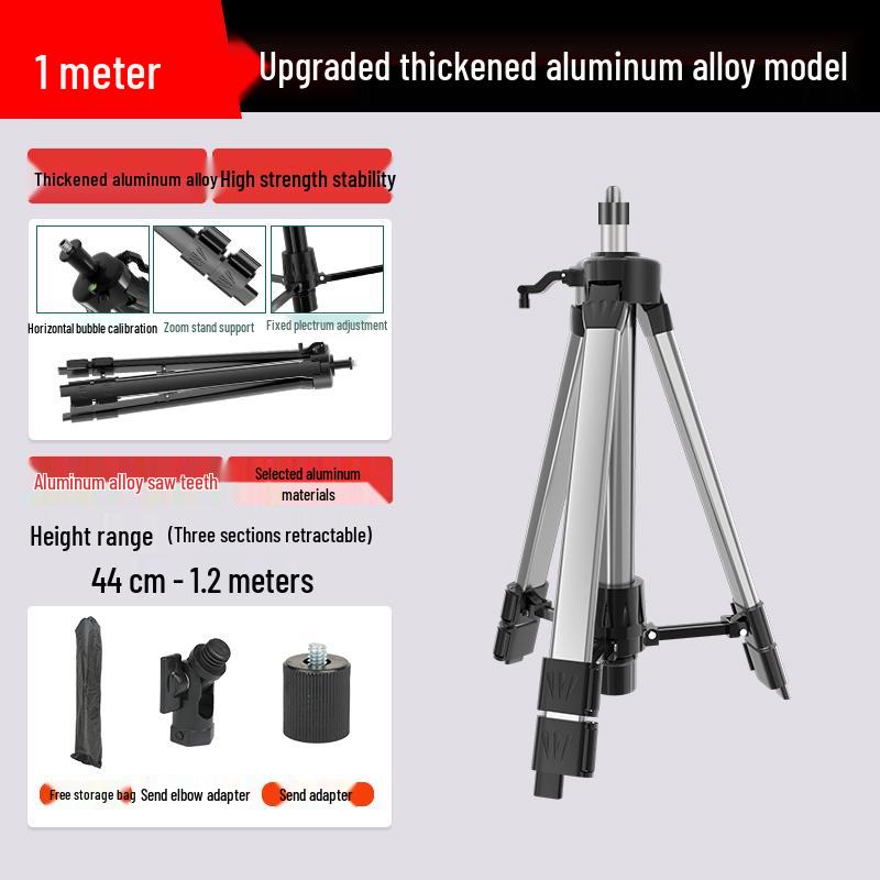 Laser Level Tripod Stand with Telescopic Rod and Infrared Bracket