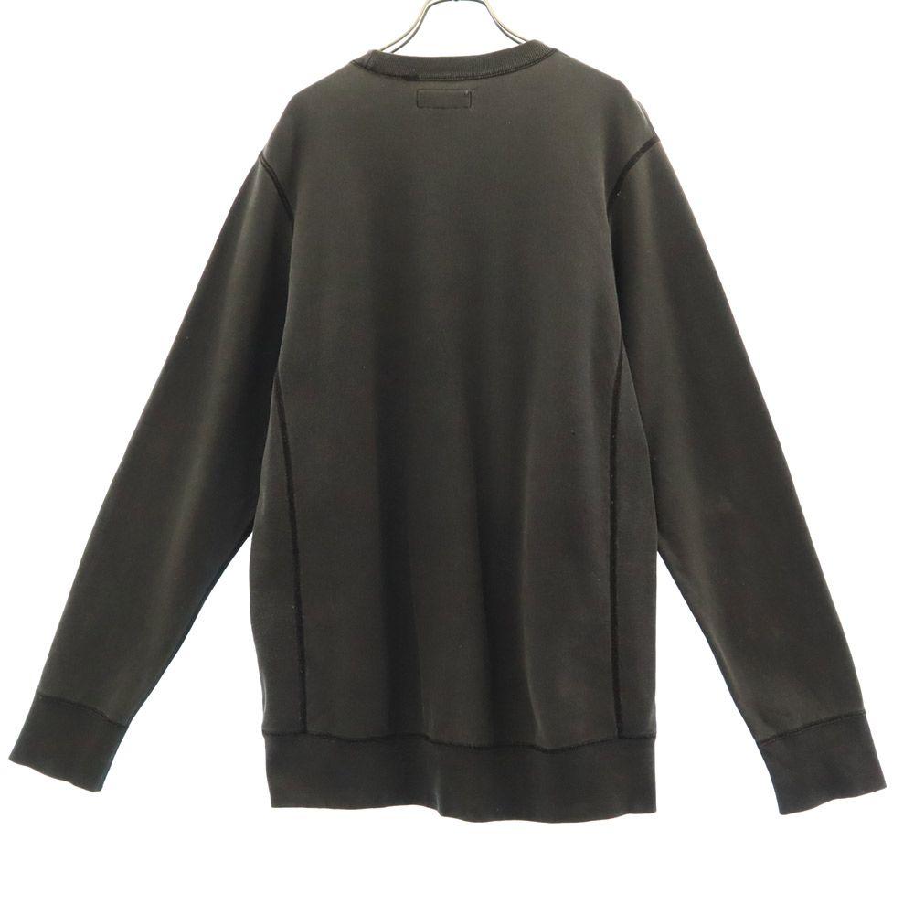 Lafayette Logo Embroidery Long Sleeve Sweat Trainer M Gray Back Brushed Men's Used