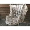 Vivienne Maria Beige Series Embroidered Lace Table Runner, 90x90cm Beige, WK1703RN1