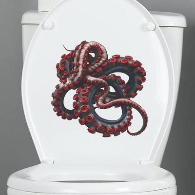 Polpo Decorazione Bagno WC Adesivi Autoadesivi