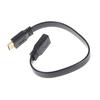 30Cm Short Flat Hdmi Extension Lead Gold Female Socket To Male Plug Cable