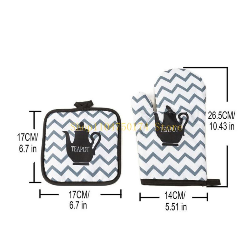 Kochhandschuhe Backhandschuhe Ofenhandschuhe mit Matte Kochen Mikrowellenhandschuhe Einfach zu bedienen Top-Angebot