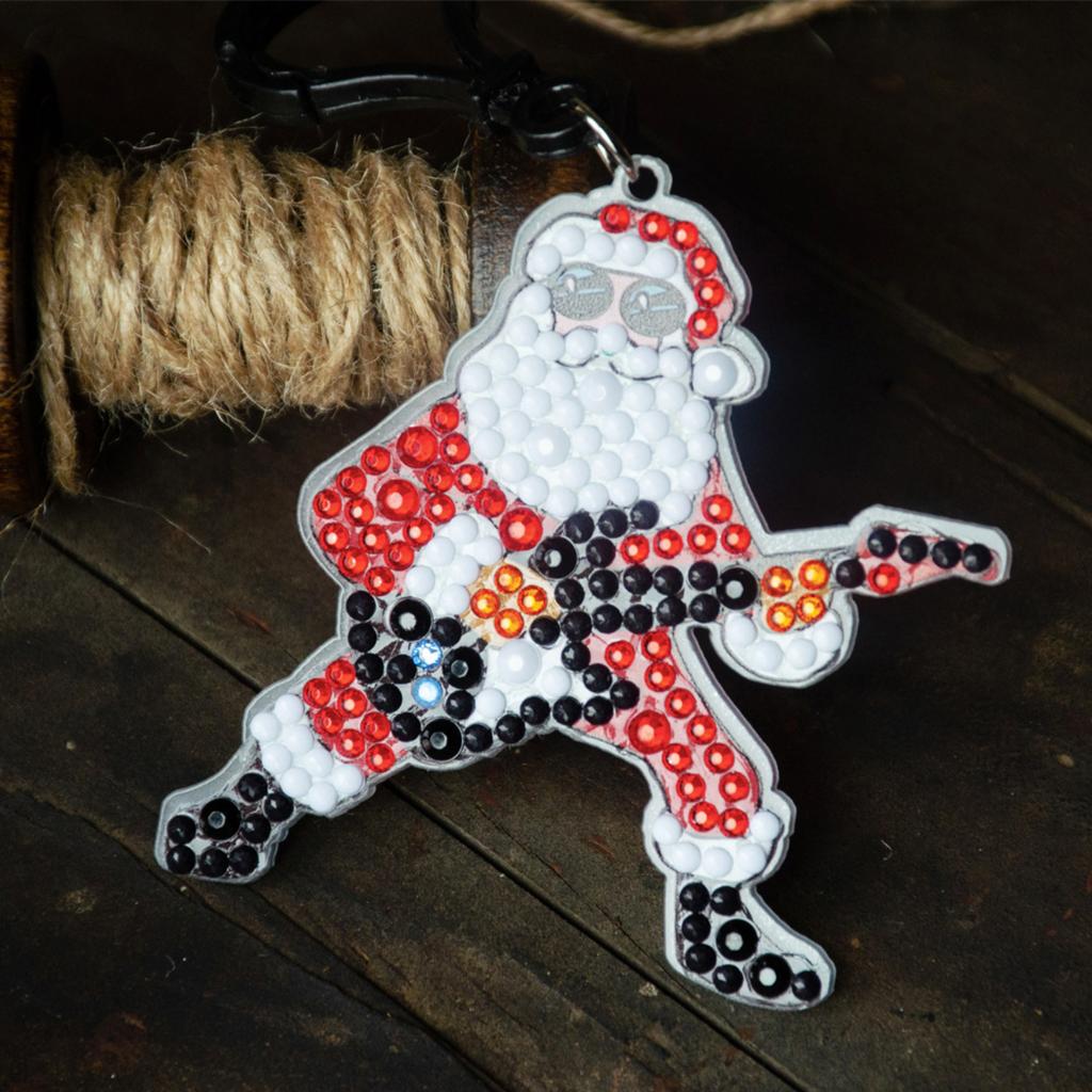 Diamond painted acrylic DIY point diamond keychain pendant, hand-pasted diamond pendant.