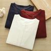 Women's Stand Collar Long Sleeve Cotton Gauze Shirt - Solid Color, Breathable, Slimming, 2026 Spring/Autumn Collection
