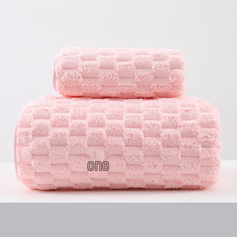 Merbau Coral Fleece Bath Towel Set - Includes 3 Thick, Soft, Quick-Drying Towels; Softer Than Cotton, Perfect for Beach or Bath.