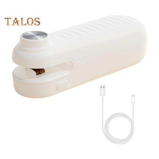 

Мини-запайщик пакетов с резаком, перезаряжаемая термосварочная машина 1200 мАч, портативный запайщик для закусок и хранения продуктов белый