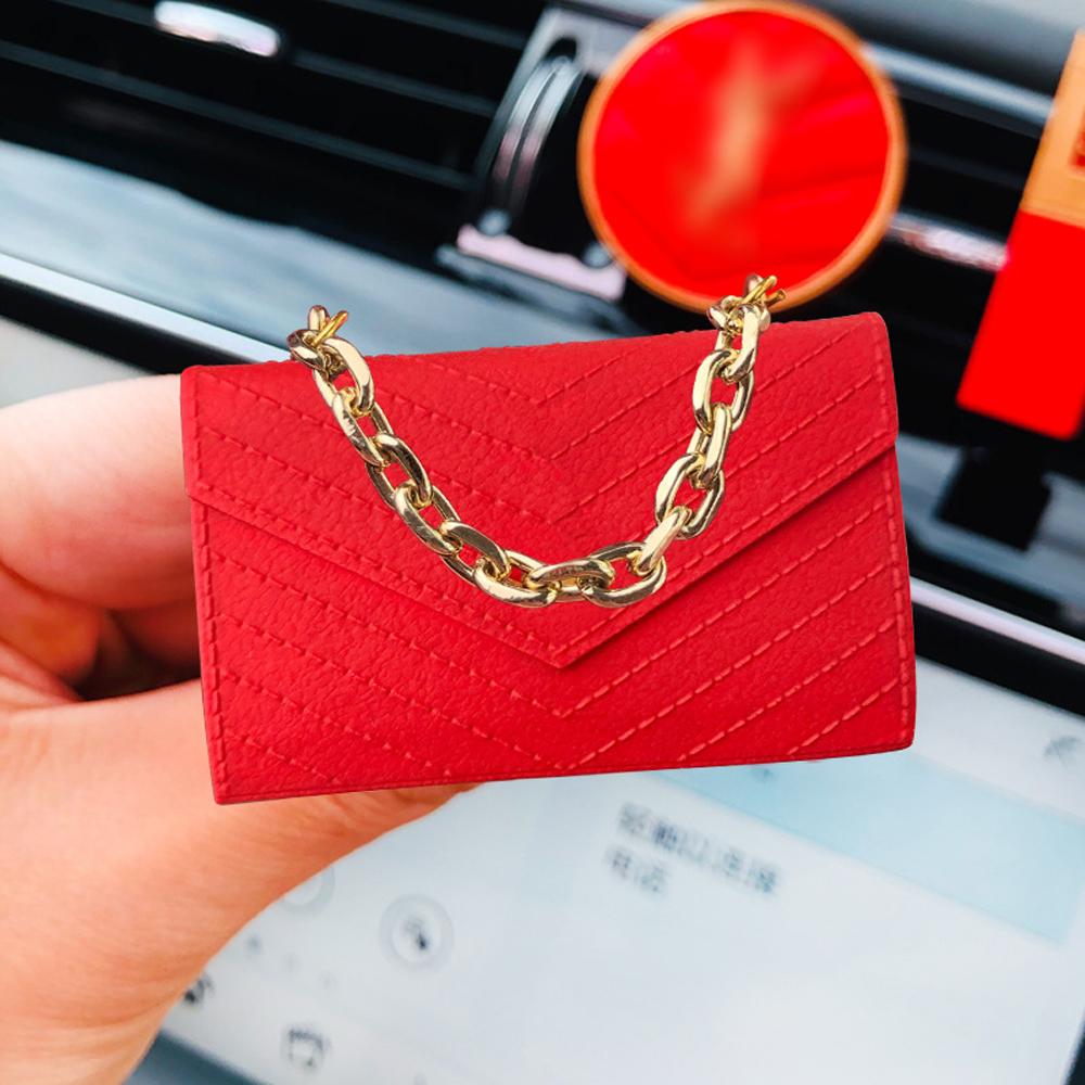 Car Air Outlet Aromatherapy Chain Bag Suit Lipstick Air Cushion High Grade Decorative Diffuser with 5ML Perfume Premium Gift