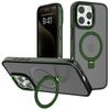 C1 Series For iPhone 15 Pro Max Case TPU+PC Skin Touch Anti-Shock Phone Cover with Magnetic Kickstand