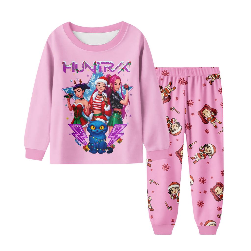 Children's Fashion Suit Skirt Round Neck Long Sleeve Top Pants