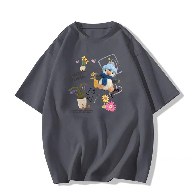 

Женская ретро уличная хлопковая футболка: Летний дизайн 2025 года 3XL