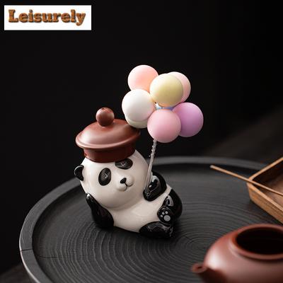 Cute Panda Thread Incense Insertion Teapot Cover Holder Luxury Cover Frame Household Zisha Pot Lid Shelf Tea Ceremony Decoration