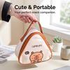 Portable Triangle Insulated Bento Box Storage Bag Cute Cartoon Oxford Thermal Lunch Bag For Outdoor Travel Picnic Mini Handbag