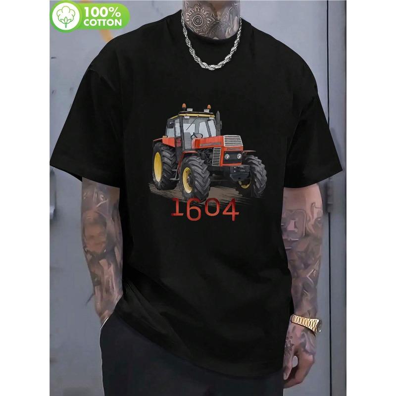 Herren Ursus 1604 Traktor Grafik T-Shirt - Locker, Kurze Ärmel, Bequem für alle Jahreszeiten, Lässig, Rundhalsausschnitt, Atmungsaktiv