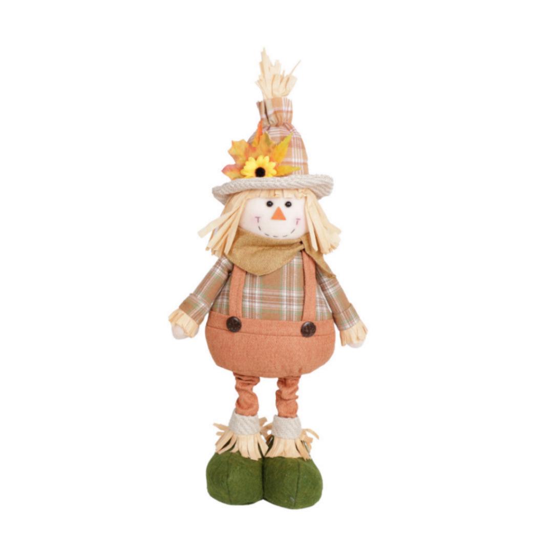 Sunflower Maple Leaf Scarecrow Telescopic Standing Doll - Thanksgiving Decoration