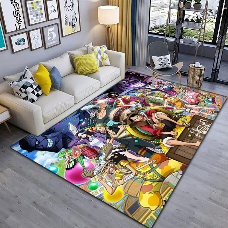 Starring the Japanese Cartoon ONE PIECE Monkey D. Luffy Carpet Is Suitable for Living Room and Bedroom Doormats Office Balcony Decorative Carpet V11