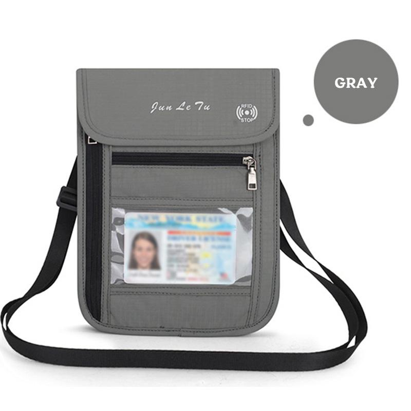 Fascia porta soldi da viaggio Blocco RFID Impermeabile Marsupio Marsupio Portafoglio Nascosto Segnale Blocco RFID Porta Passaporto Borsa Documenti