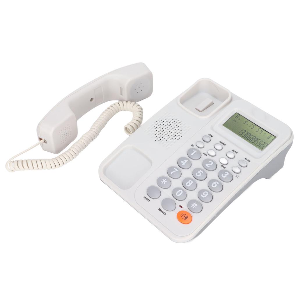 KXT2027CID Corded Telephone Caller ID Semi Hands Free 24 Ringtones Fixed Landline Phone with Display for Office