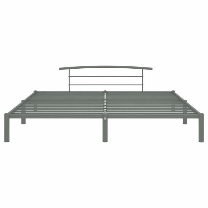 VidaXL Cadre de lit Gris Métal 180 x 200 cm