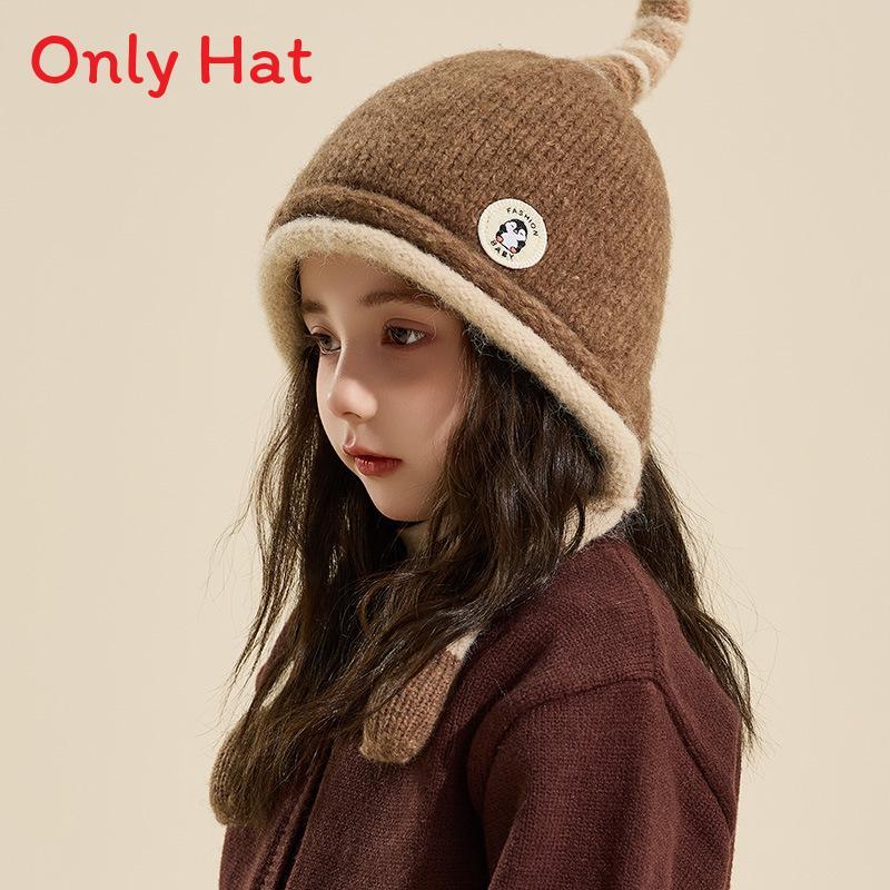 Kids Penguin Knit Hat With Ear Covering Warmth For Toddler Winter Wear