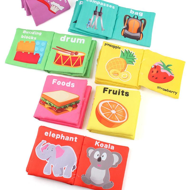 Interactive Baby Cloth Book Early Education Toy Hand Palm Book Stationery Daily Supplies Baby Cloth Book