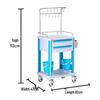 ABS Multifunctional Anesthesia and Infusion Emergency Cart with Five Drawers