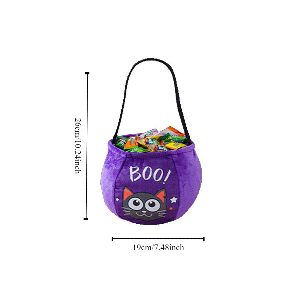 Gifts Pouch Halloween Candy Bag Cloth Stuffed Cotton Tote Bags Funny Pumpkin Candy Bucket  Gift