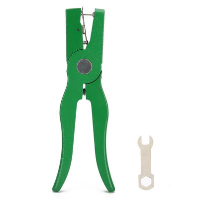 Metal Poultry Ear Tag Plier Equipment Livestock Marking Tool for Farm AnimalsGreen