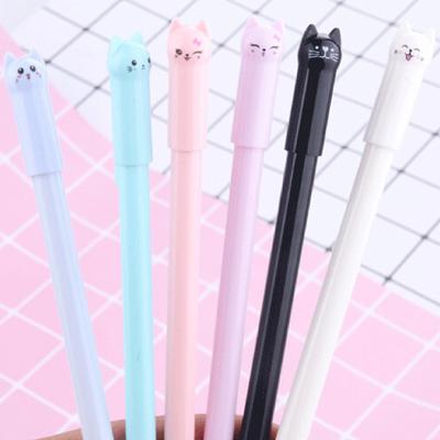 Cute Cat Pens Girls Gel Pens Black Ball Point Pens For School  Supplies Students Gift 3ml