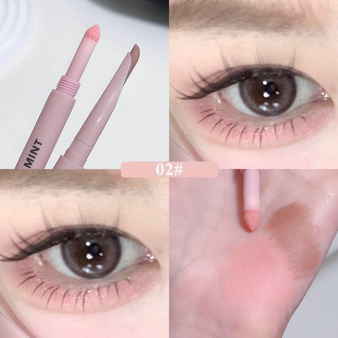 Zoete munt Meniscus Dubbelzijdig Zijderups Oogmake-up Highlight Natuurlijk Verhelderend Langhoudende Oogmake-up Twee-in-één