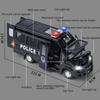 1:24 Scale Police Car Toy Model Alloy Diecast Sound Light Pull Back Doors Opened Simulation Models Gifts Souvenirs for Boys