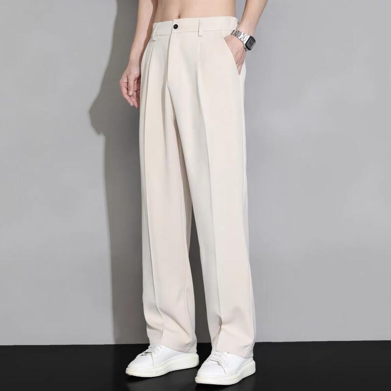 Men's Loose Fit Straight Leg Casual Trousers