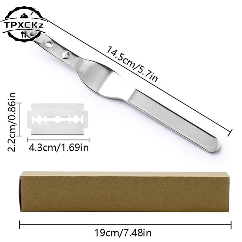 Bread Lame Cutter with Leather Bag 5 Blades French Bread Scorer Dough Scoring Tools Slashing Tool for Sourdough Bread Bakers
