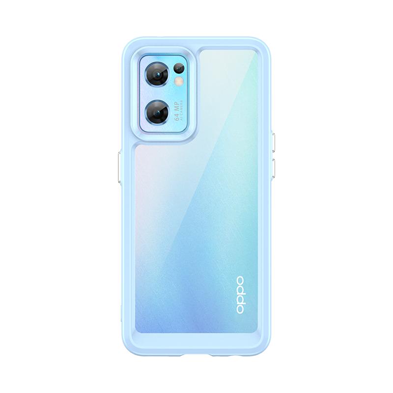 For OPPO Reno 7 5G Case For OPPO Reno 7 Pro 5G Cover Funda Hard Translucent Soft Frame Shockproof Clear Case OPPO Reno 7 5G