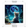 New Arrival 5D DIY Full Circle Diamond Painting "Cat Looking at the Moon" Embroidery Cross Stitch Home Decor Gift