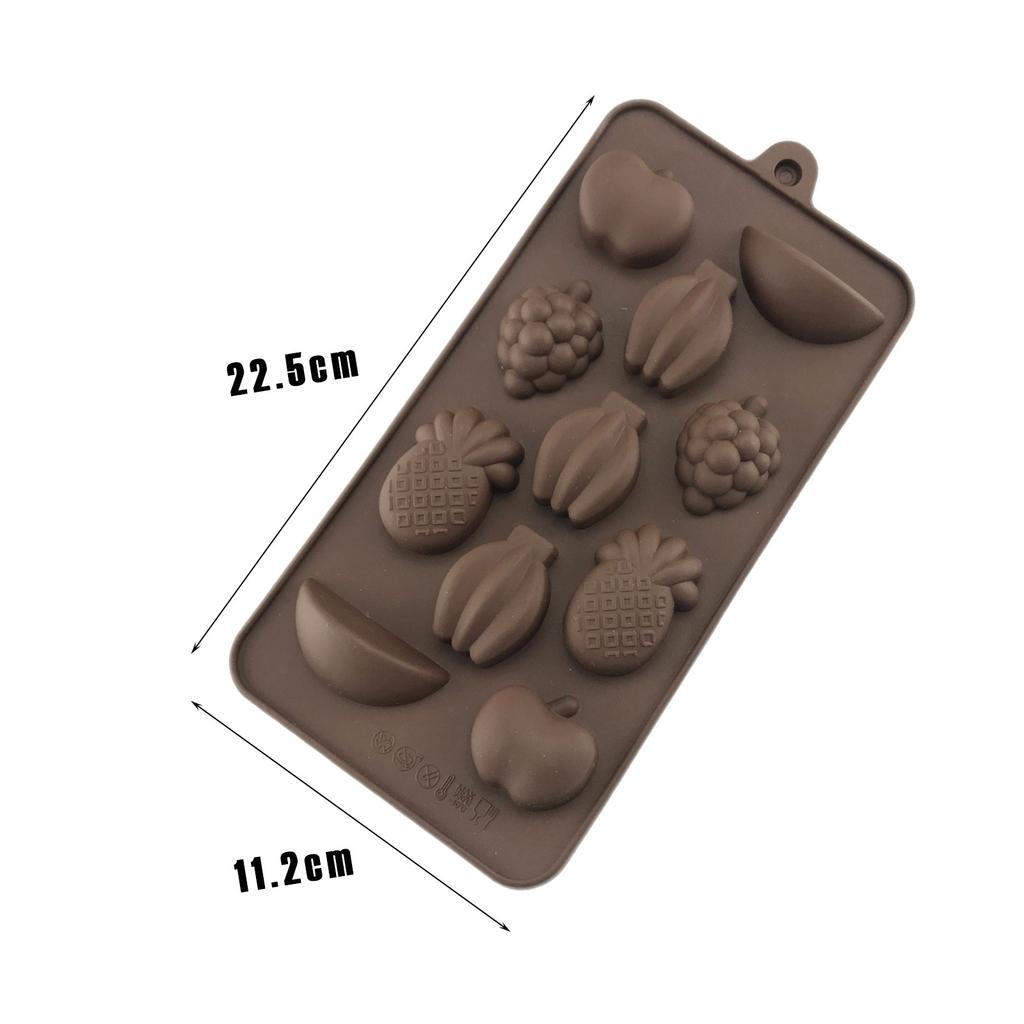 Silicone 11 Fruit Chocolate , Ice Grids Pudding Jelly Baking
