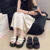 Skirt, bow, summer women's cool slippers, versatile fashion, outer wear slippers, personalized fashion sense, thick bottom, one-word drag