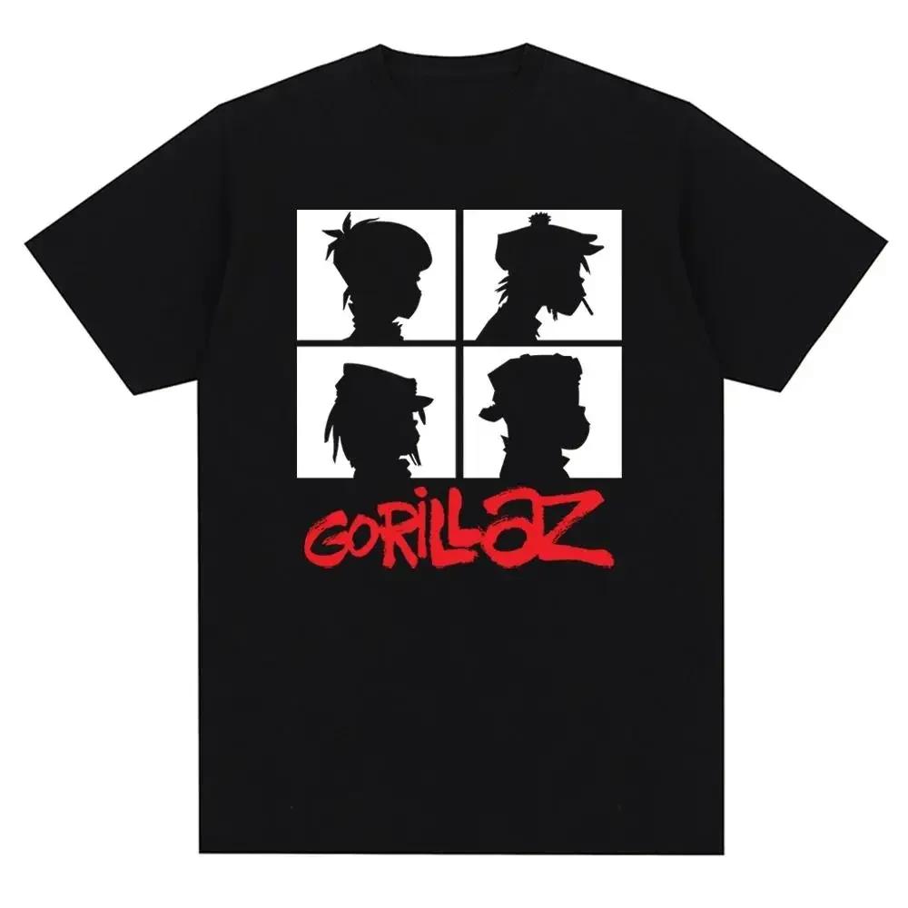 Musikband Gorillazs Punk Rock Print T-Shirt 90er Casual Mode Kurzarm Übergröße T-Shirt Unisex Grafik T-Shirts