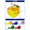 ideamall Feng Shui Crystal Apple Item Wealth Enhancement Interior Decoration Healing Purification (Yellow)