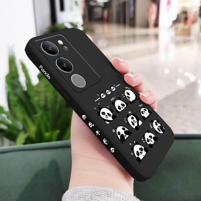 

Rolling Panda Phone Case For VIVO V50 V40 V30 V29 V29E V27 V27E V25 V25E V23 V23E V21 V20 Y20 Y12 Y21 Y22 Y50 Y35 Y76 Pro 4G 5G V21 5G чорний