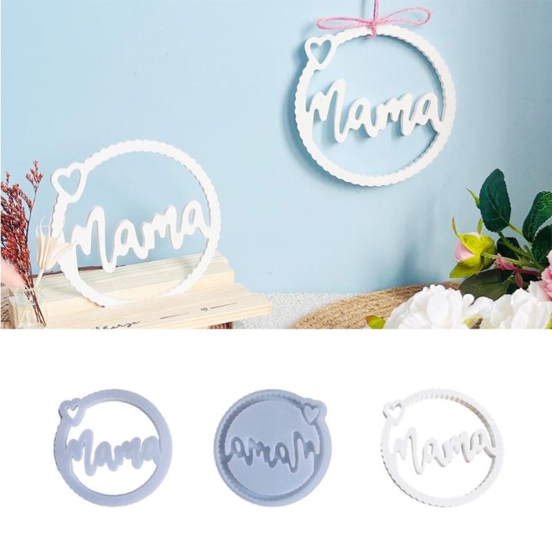 MAM Lettering Silicone Pendant Molds for Candle Soap Hanging Ornament Epoxy Resin Silicone Molds Gypsum Silicone Molds