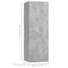 Vidaxl 6-Cz. TV Cabinet Set, Concrete Grey, Wood-Based Material