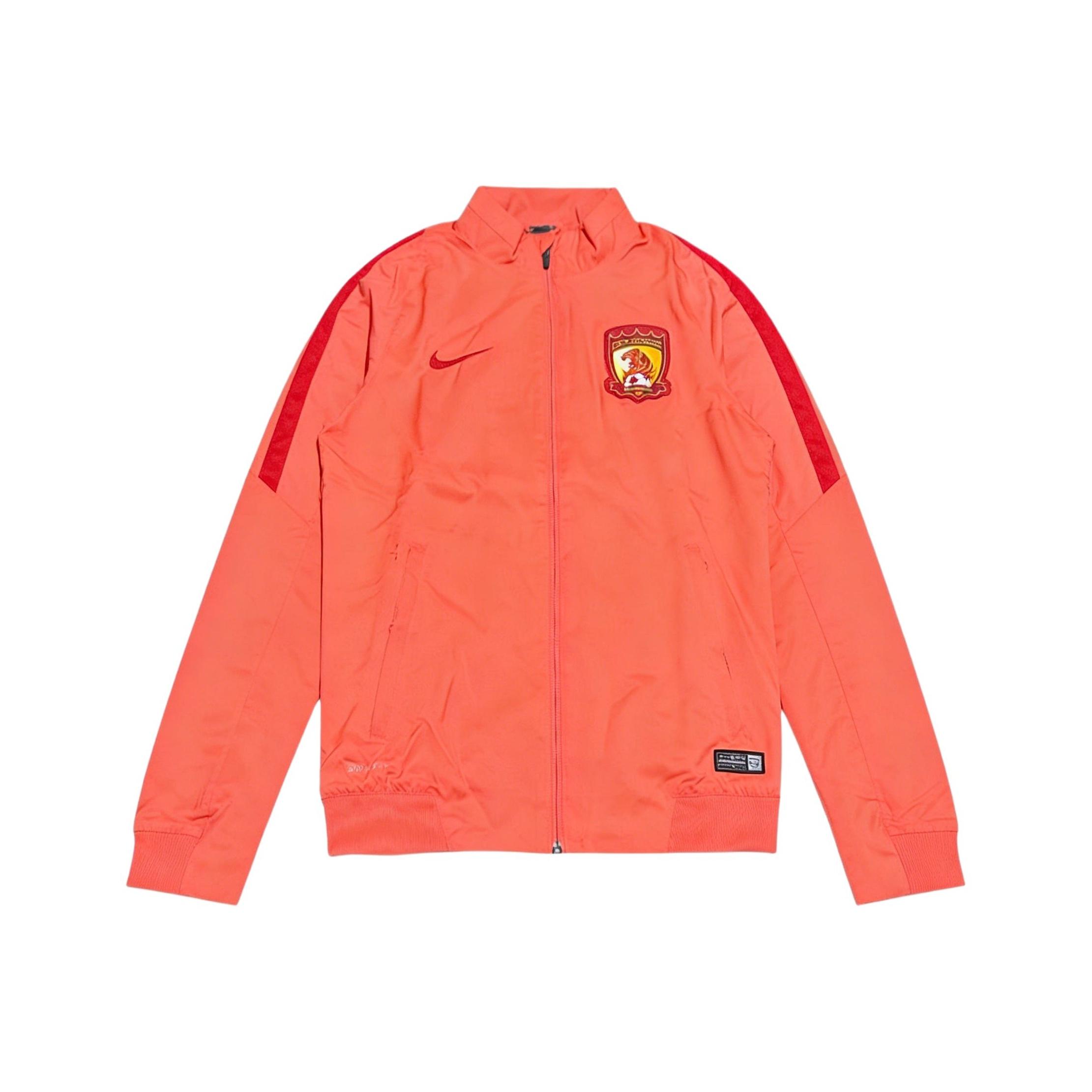 Nike 2016 Season Guangzhou Evergrande Player Version Stand Collar Zipper Training Long Sleeve Jacket Unisex jackets 777222-680 M