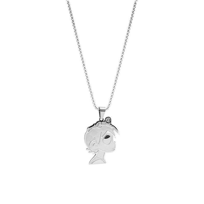 GGCH Little Ghost Mood Necklace: Versatile Pendant for Men & Women - Hip Hop Trend, Street Style Accessory.