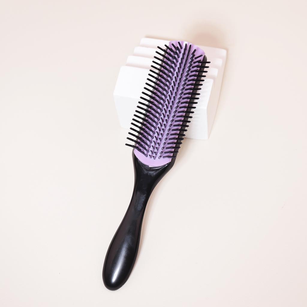 Hairdressing nine row styling comb, durable ASB plastic handle, suitable for both dry and wet use, special for real hair wigs