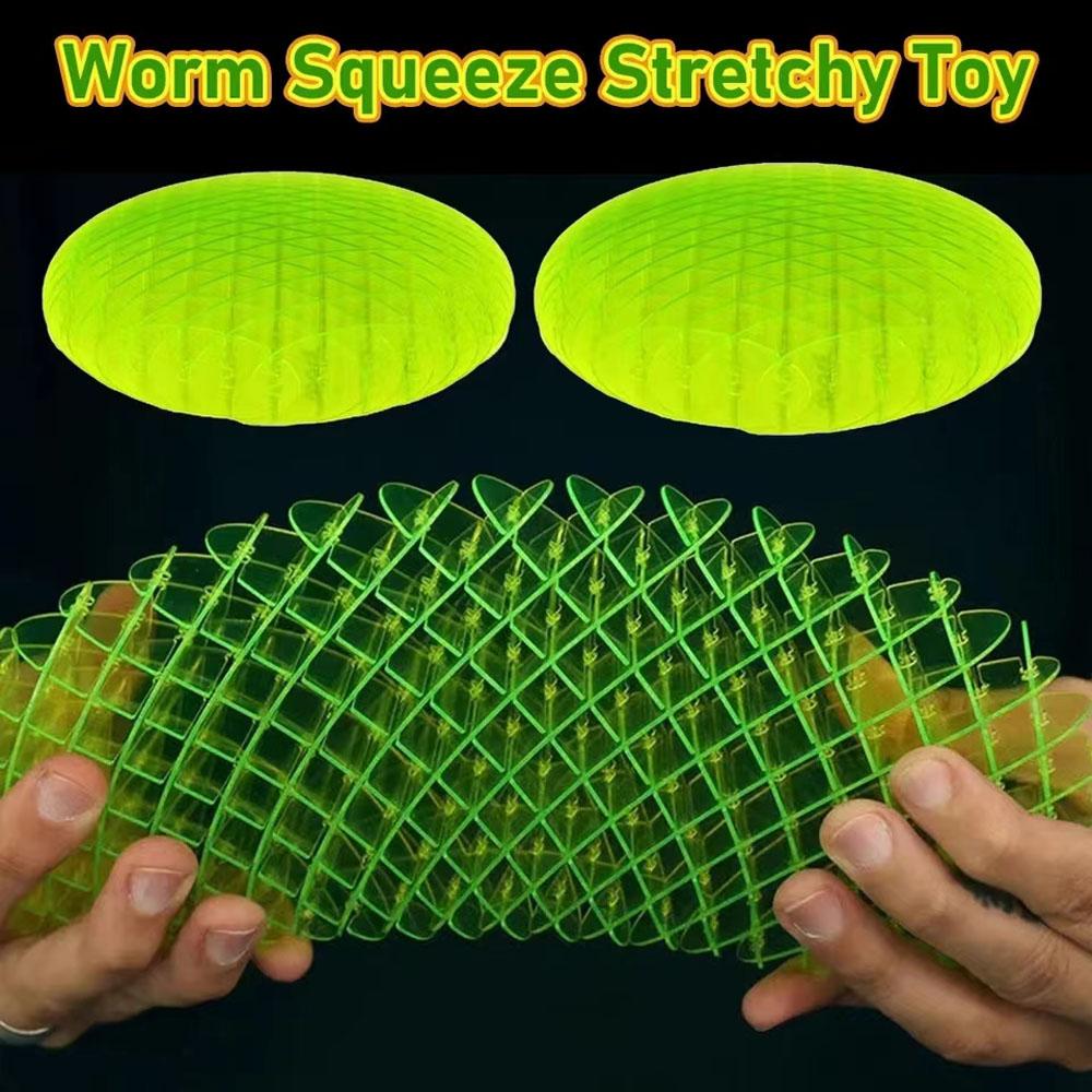 Non-Toxic Design Worm Big Fidget Toy 3D Printing Decompression Elastic Net Net Anti-Stress Adhd Stress Relief Elastic Toy For Kid Adult
