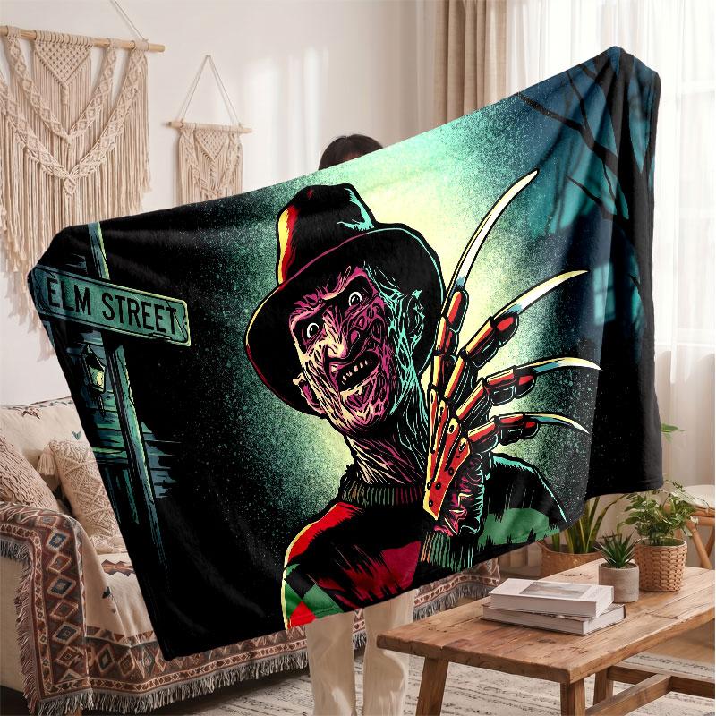 Warm Flannel BlanketA Nightmare on Elm Street Freddy Krueger Soft Cozy Throw Blanket for Bedroom Couch