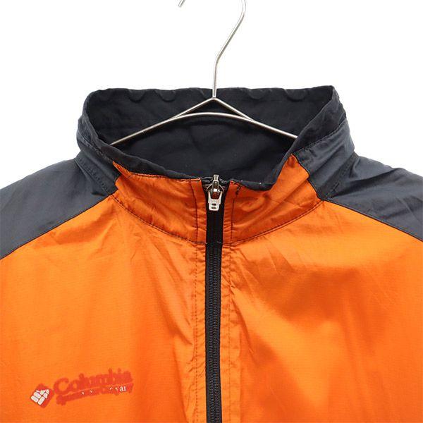 Columbia One-point Logo Print Outdoor Jacket M Orange X Navy Men's Used