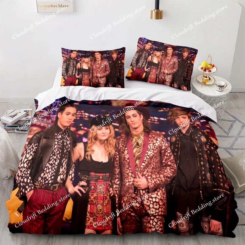 Maneskin Damiano David Bedding Set Pillowcase Rock Band Maneskin Quilt Cover Gift for Rock Band Enthusiasts