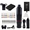 Portable Tattoo Kit Tattoo Machine Pen Power Supply Foot Pedal Clip Cord Tattoo Needles Tattoo Ink Cups for Tattoo Beginners