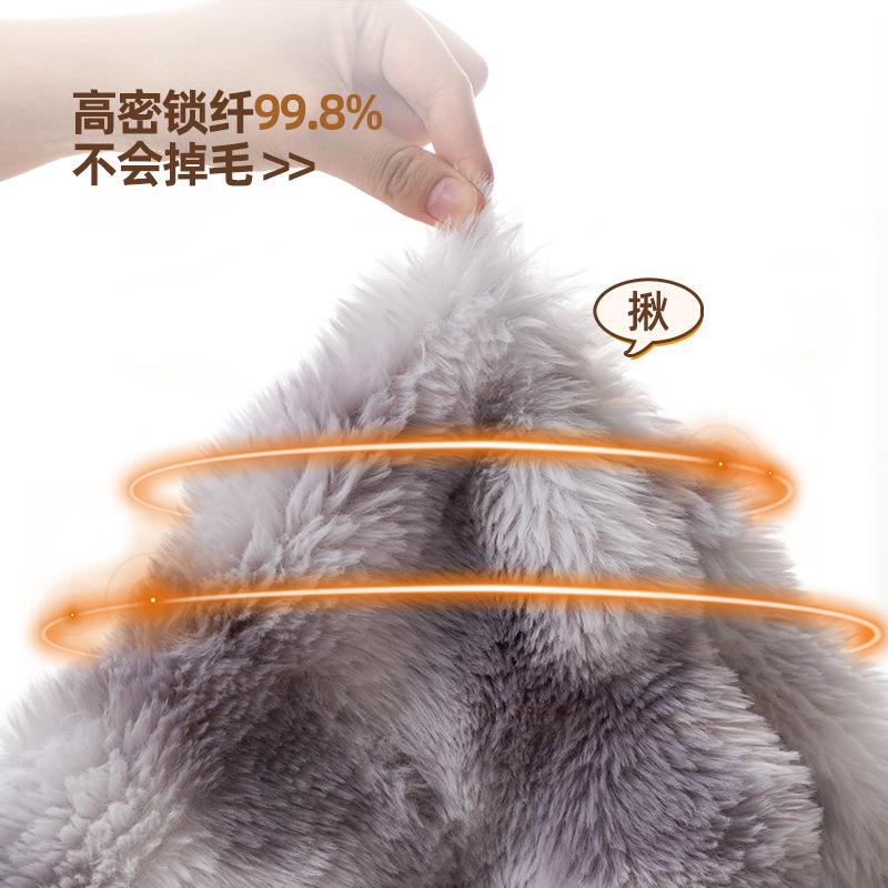 New Gradual Change Bubble Rabbit Plush Sofa Cushion Winter Thickened Seat Cushion Non-Slip Leather Sofa Cover Cross-Border